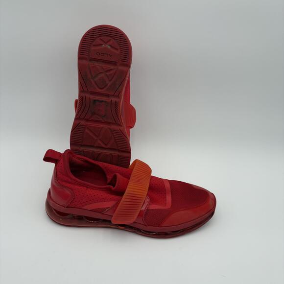 Aldo $85 Red Air Cushion Woman’s 9 Slip-on Hook and Loop Closure Running Shoes. - Picture 5 of 6